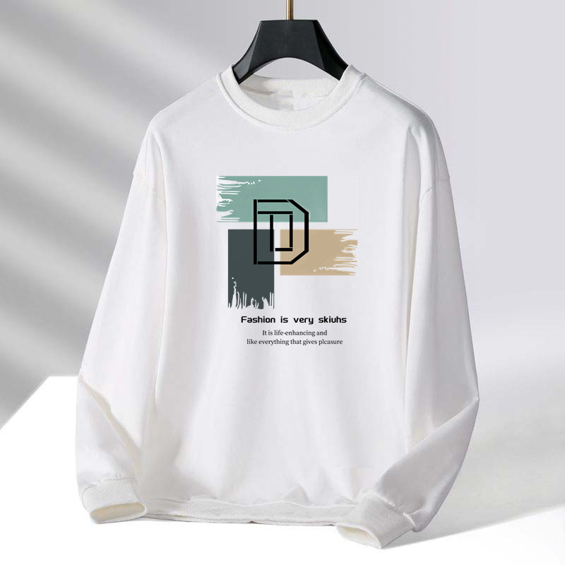 男士打底衫春秋季2026新款宽松圆领运动长袖印花休闲卫衣潮牌百搭