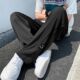 男夏季 子潮流垂感阔腿长裤 2026新款 裤 直筒宽松百搭大码 冰丝休闲裤