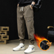 弹力松紧带收口束脚运动卫裤 男裤 休闲裤 子潮牌简约厚款 秋冬款 工装