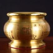 佛具用品黄铜香炉家用室内供佛堂上香铜香炉上香香薰炉佛具插香鼎