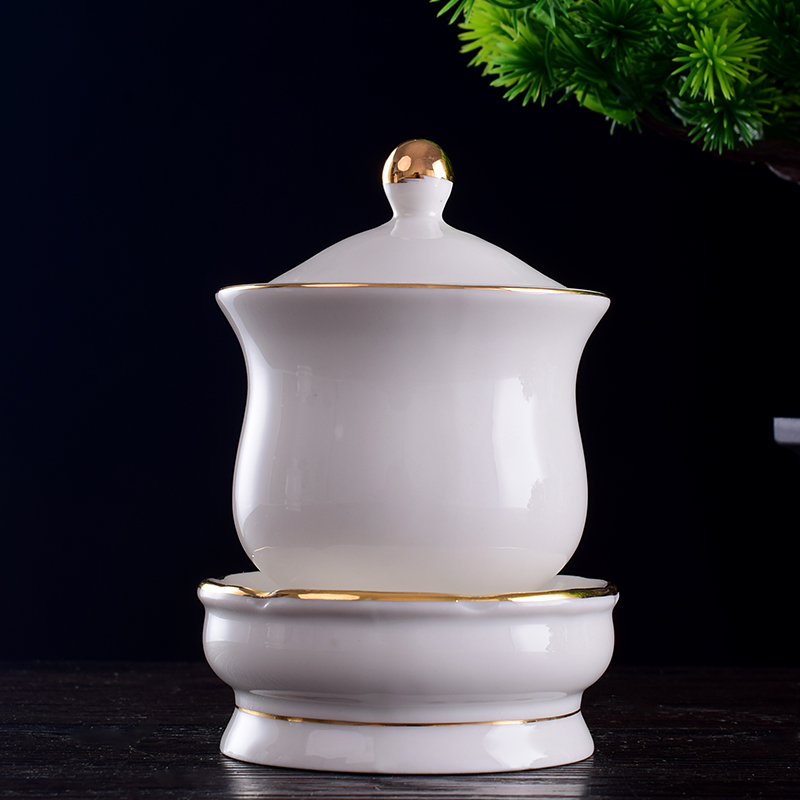 有源陶瓷供佛家用奉神整套圣水杯