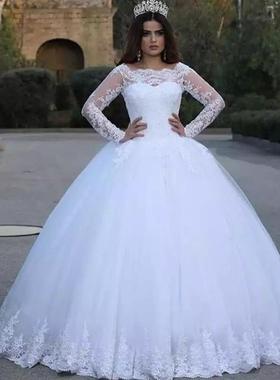 Long Sleeves Wedding Dresses Wedding Gowns Bridal Dress robe