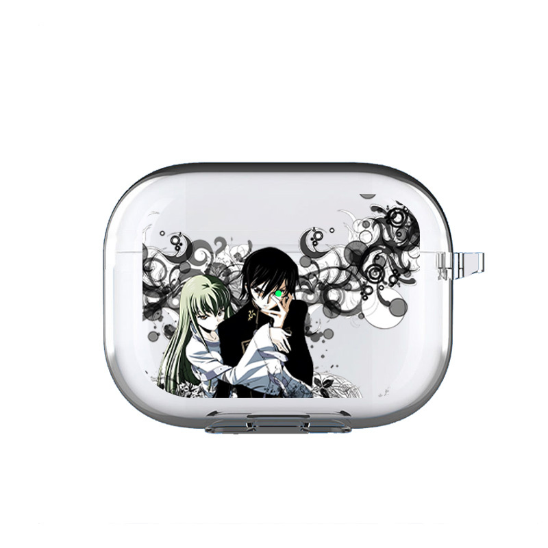 thumbnail for Lelouch & CC for airpodspro2 case, Apple 3 bluetooth headphone case, transparent 2nd and 3rd generation Sony XM5 open cover, luminous VIVO TWS4, Huawei pro3 soft shell clip, anime