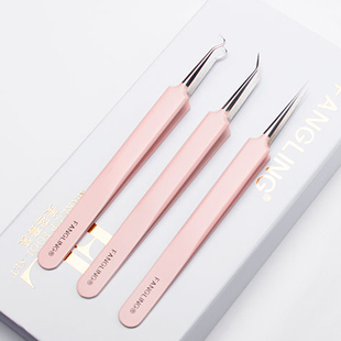 芳龄超尖粉刺针细胞夹超细镊子去黑头夹闭口神器挑挤痘祛痘针工具