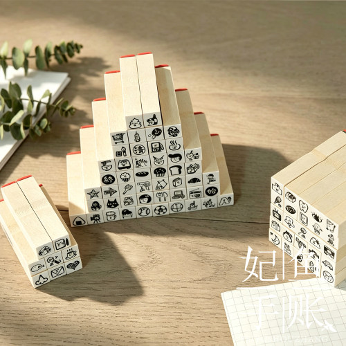 Rirarira木质印章迷你运动集合