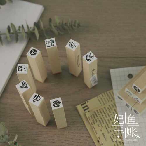 Rirarira木质印章日常手工手作