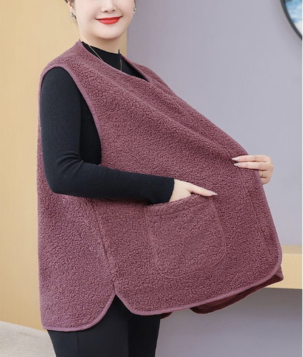 300斤加大码秋冬颗粒绒马甲中老年妈妈保暖背心宽松洋气外穿坎肩