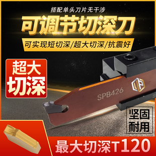 数控槽刀杆大切深/槽外径切断刀板刀座/单头刀片SPB/SP刀片/加长