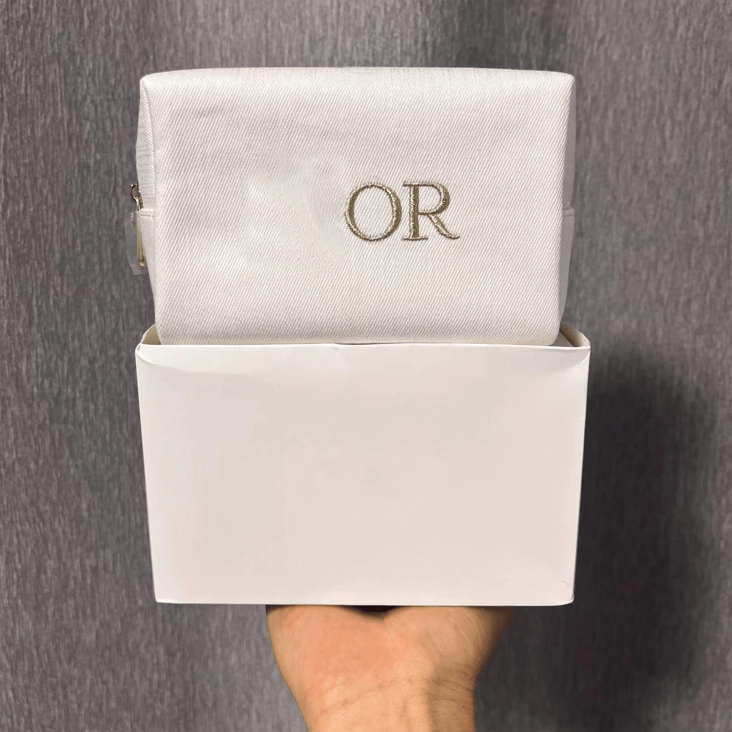 thumbnail for Ultra-rare, super-textured, gift, denim, makeup bag, portable travel cosmetics storage bag, and can be transformed