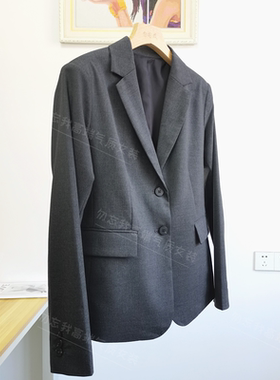 TH春# 多片式立裁 收腰显瘦精纺羊毛两粒扣翻领小西装通勤外套女