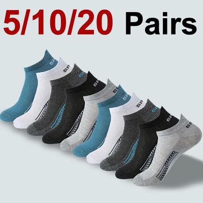 5/10/20 Pairs Men Short Socks Trendy High-Quality Low Cut Ro