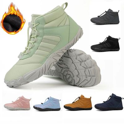 Womens Mens Waterproof Winter Barefoot Shoes Snow Boots Cott