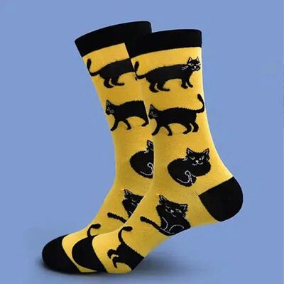 1pair 1pairs New Sock Men's Funny Personality Color Skateboa