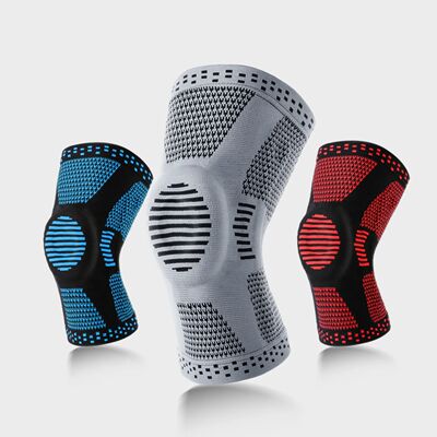 1Pcs Silicone Spring Full Knee Support Patella Medial Suppor