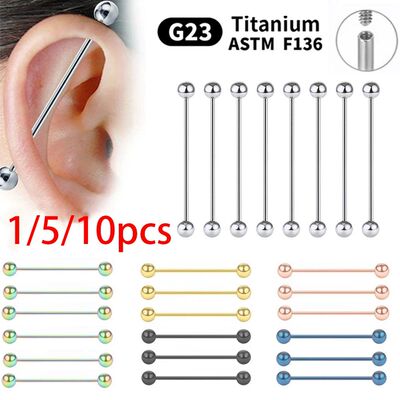 1/10pcs External Internal thread Piercing Jewelry G23 Titani