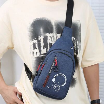 Men's Chest Bag New CasualShoulder Bag Male Hand Crossbody C