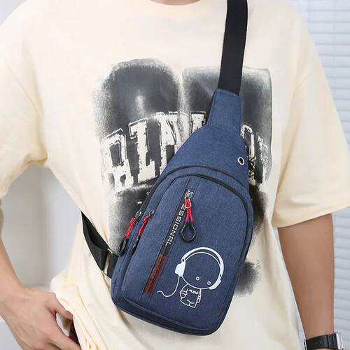 Men's Chest Bag New CasualShoulder Bag Male Hand Crossbody C