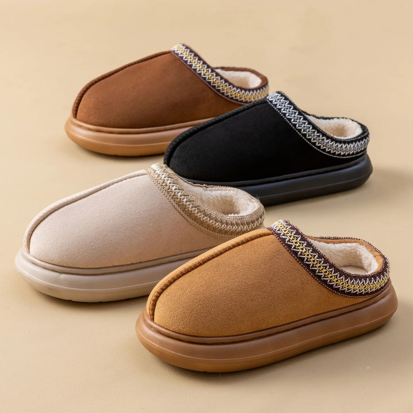 Women's Winter Slippers Plush Fuzzy House Shoes with Thick N