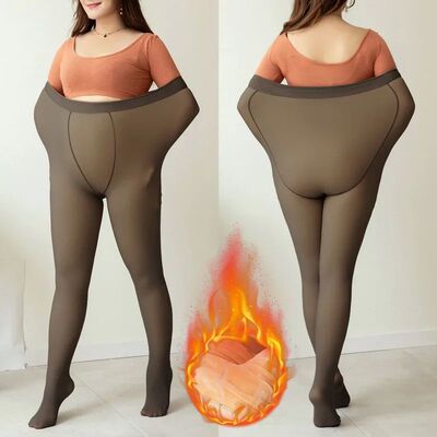 Plus Size Fleece Thermal Tights Stockings Women Winter High