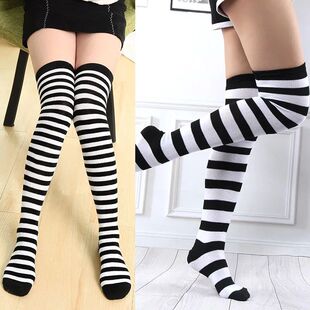 Black Over Socks for Knee High The White Women Girl Thigh