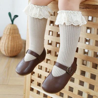 Baby Girls Knee High Socks Baby Infants Kids Toddlers Socks