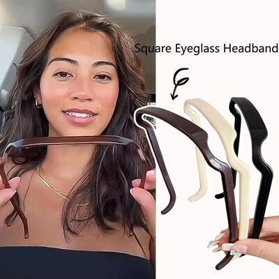 1/3pcs Women Square Glasses Headband Coloful Invisible Fixed