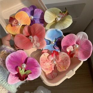 Hair Accessories Flower Hair Clip Hair Ornament Pink Orchid