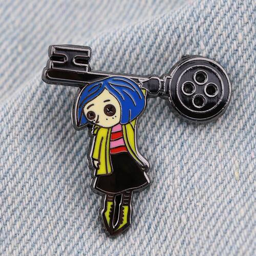 Coraline Enamel Pin Lapel P for Backpacks Brooches on Clothe