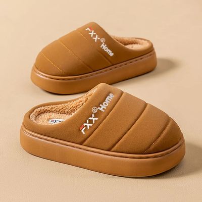 PU waterproof cotton slippers for men's autumn and winter ne