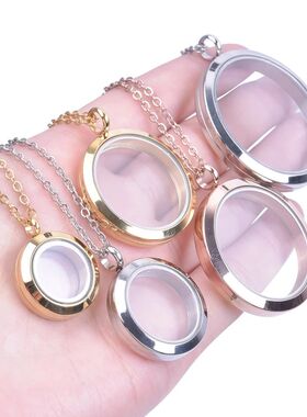 New 1PC Mix Size Round Living Memory Photo Relicario Locket