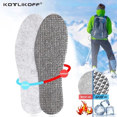 Felt Aluminum Foil Insoles Winter Warm Summer Cool Comfortab