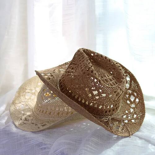 Straw Western Cowboy Hat Hand Made Beach Felt Sunhats Party