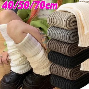 Autum Lolita Leg Warmers Socks Female Knitted Warm Foot Cove