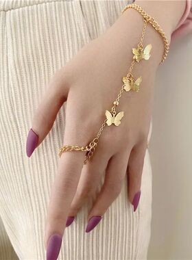 Boho Butterfly Slave Bracelet Ladies One-Piece Gold Color Ch