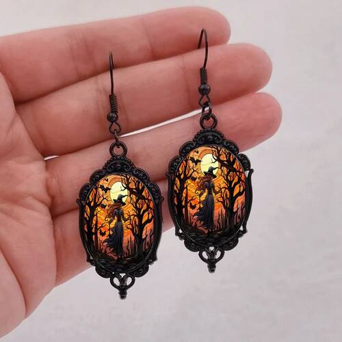 Gothic Vampire Halloween Wizard Glass Earrings Women MenPaga