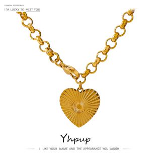 Rose Heart Romantic Statement Pendant Necklace Flower Yhpup