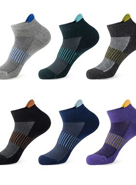 6 Pairs Men Women Sweat Absorbing Ankle Hiking Running Socks