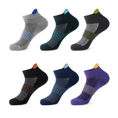 6 Pairs Men Women Sweat Absorbing Ankle Hiking Running Socks