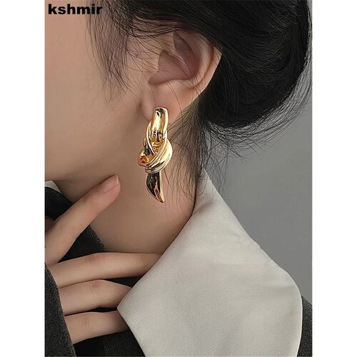 European and knotted metal earrings for women  fashion light