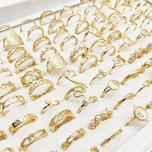 30pc/Lot Gold Color Finger Rings For Girls New Love Snake An