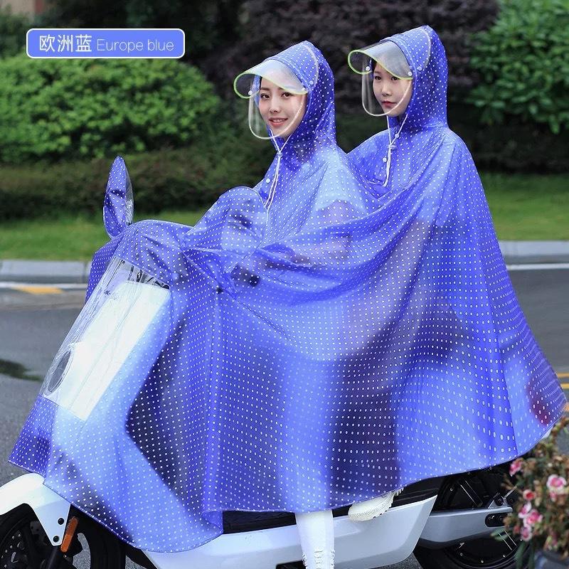 电车专用雨衣双人二轮电动车2人轻薄防霉厚实女款小个子简便实用