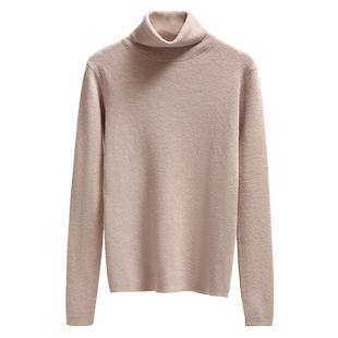 高领毛衣女2025年秋冬紧身内搭加厚长袖黑白色洋气针织打底衫上衣