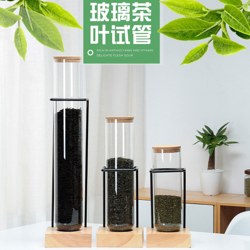 奶茶店展示架玻璃罐带盖图片