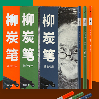 老美院柳炭笔铺色专用