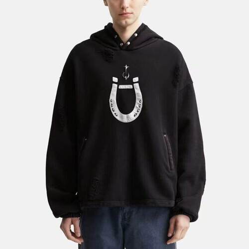 THUG CLUB Hoof hoodie连帽衫马蹄铆钉星月联名潮牌ins男女BF卫衣