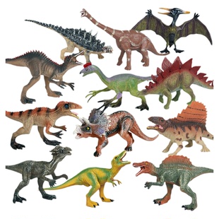 恐龙玩具儿童仿真实心霸王龙三角龙棘龙肿头龙美甲龙翼龙摆件模型