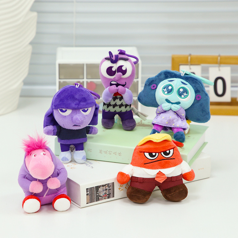 正版头脑特工队毛绒公仔钥匙扣