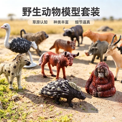 仿真非洲动物模型套装6只