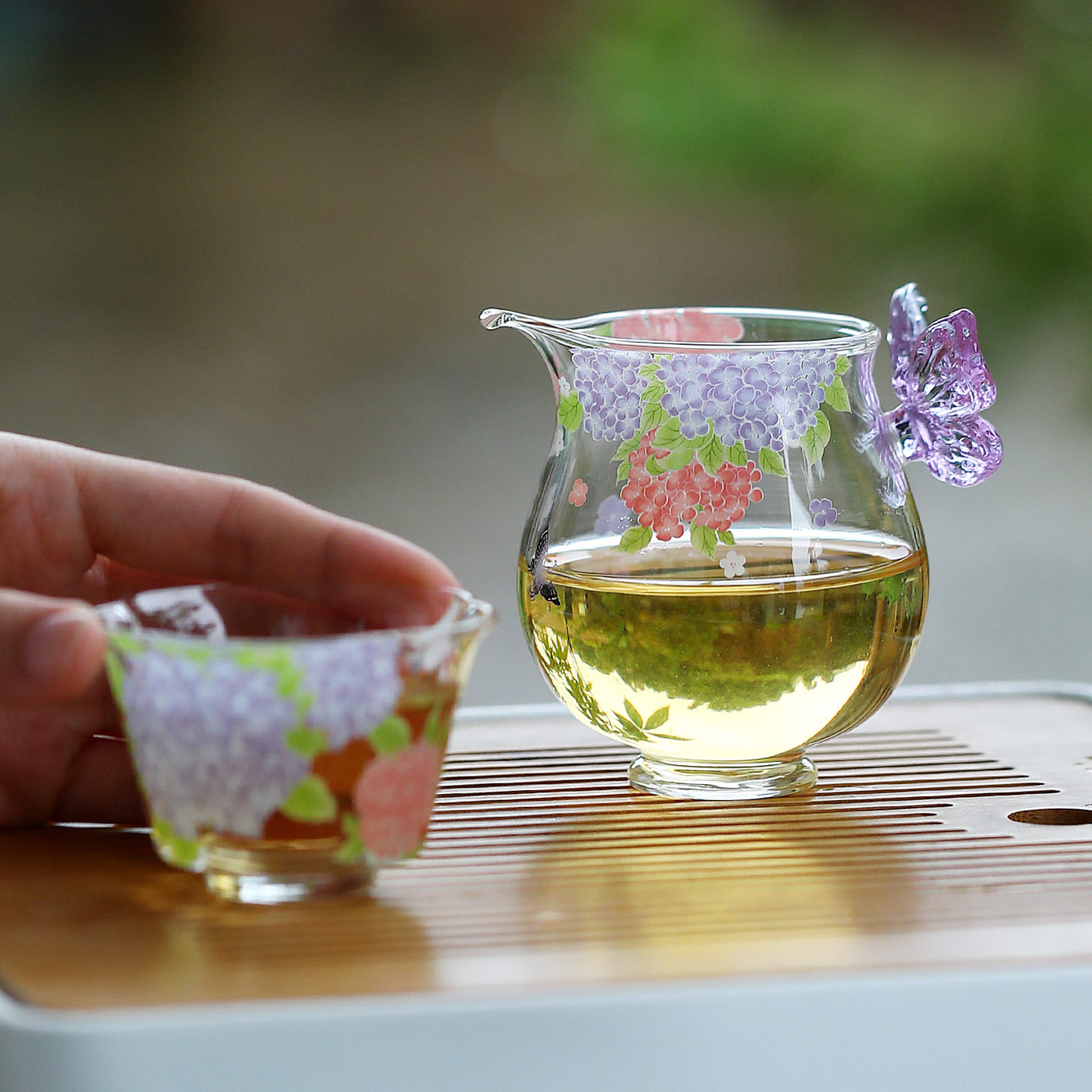 高硼硅蝴蝶玻璃公道杯新款贴花女士高档分茶器新款耐高温小容量,餐饮具,整套茶具,淘宝优惠券,粉丝福利购,淘宝优惠卷