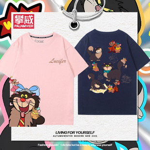 Lucifer路西法猫咪鲁斯佛周边圆领卫衣男女秋冬宽松可爱百搭T恤